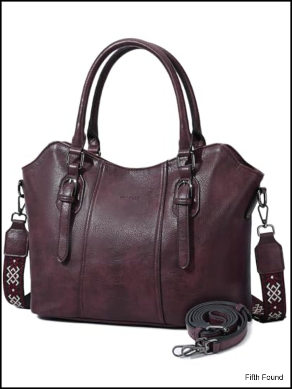 Vegan Leather Convertible Hobo Satchel Two-Strap Crossbody Purse